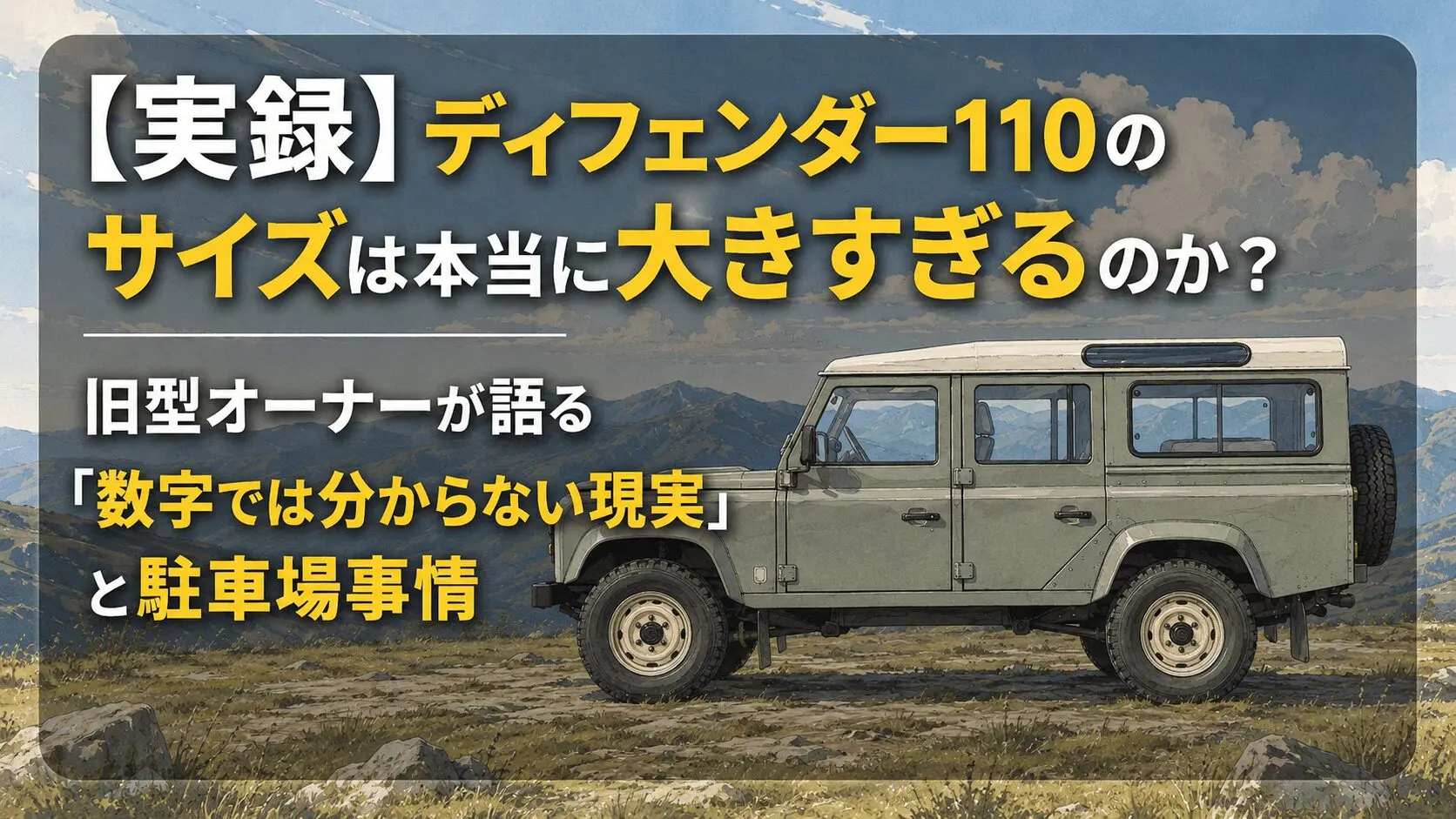 ディフェンダー110のサイズは大きい？旧型オーナーが語る現実