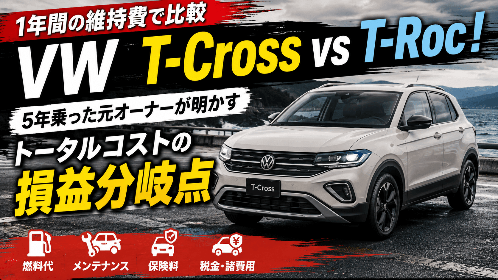フォルクスワーゲンT-Rocの評判や維持費は？サイズ感や後部座席・実燃費まで徹底解剖